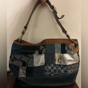 Large genuine Coach patch work tote.